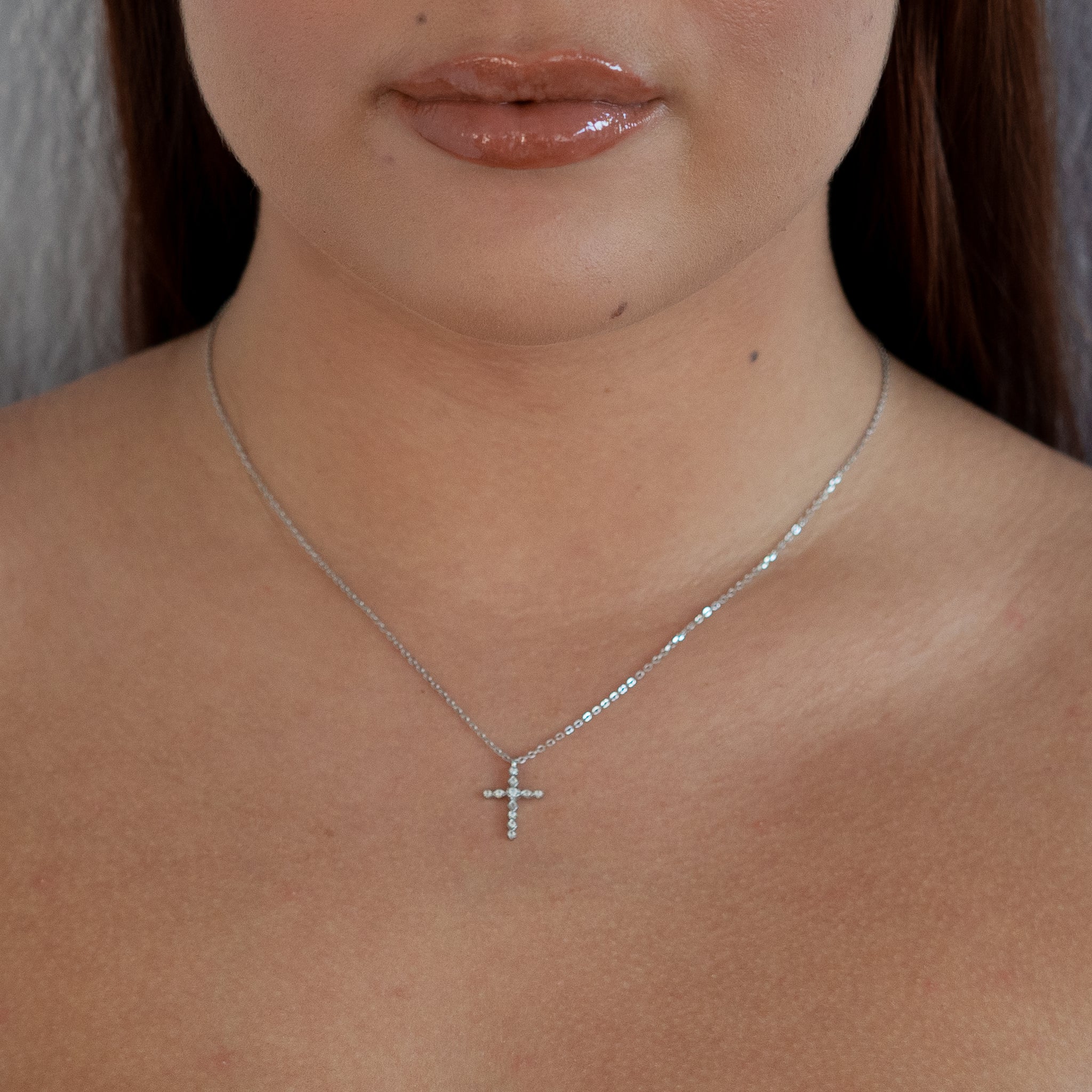 Minimal Cross Necklace - Sterling Silver