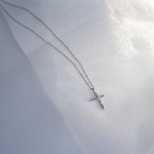 Minimal Cross Necklace - Sterling Silver