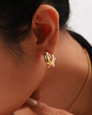 Aimi Earrings - 18k Gold Plated on Stainless Steel